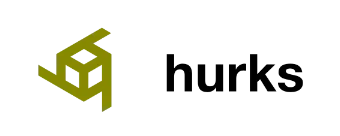 Stylized logo with text 'hurks'