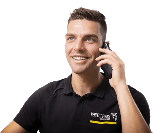 Person talking on the phone.