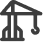 Construction crane silhouette icon